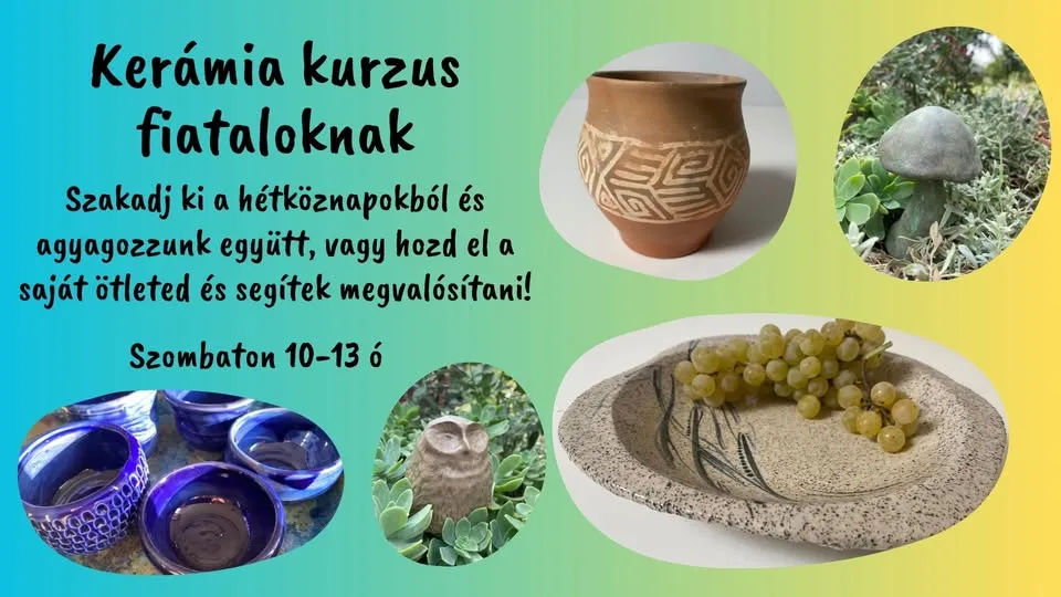 Kerámia kurzus 14+ fiataloknak